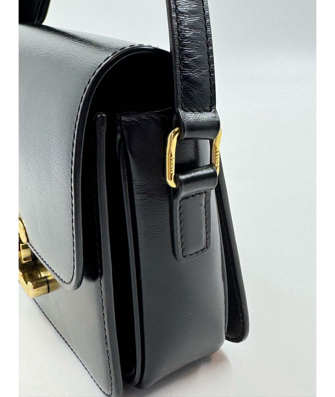 CELINE Черная кожаная сумка через плечо, фото 6