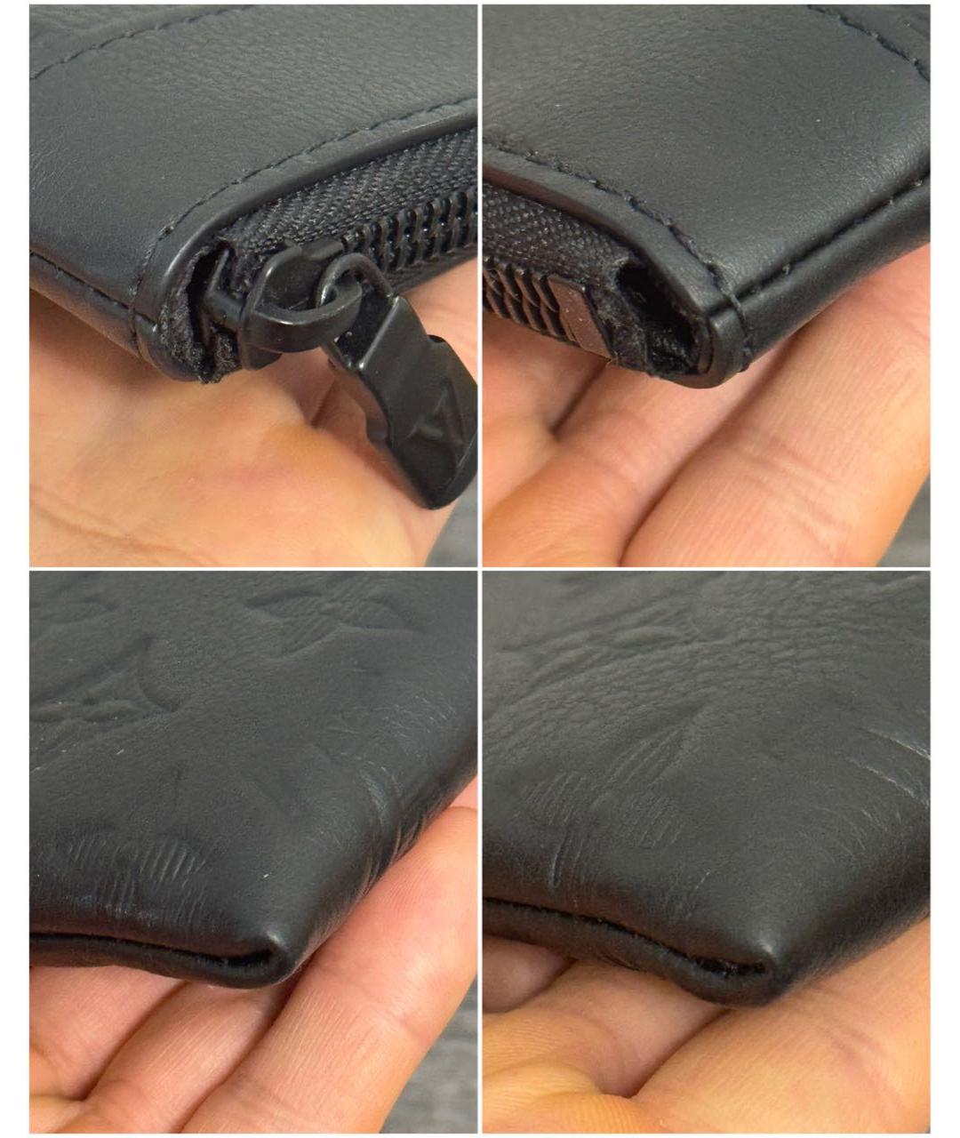 LOUIS VUITTON Черная кожаная папка для документов, фото 5