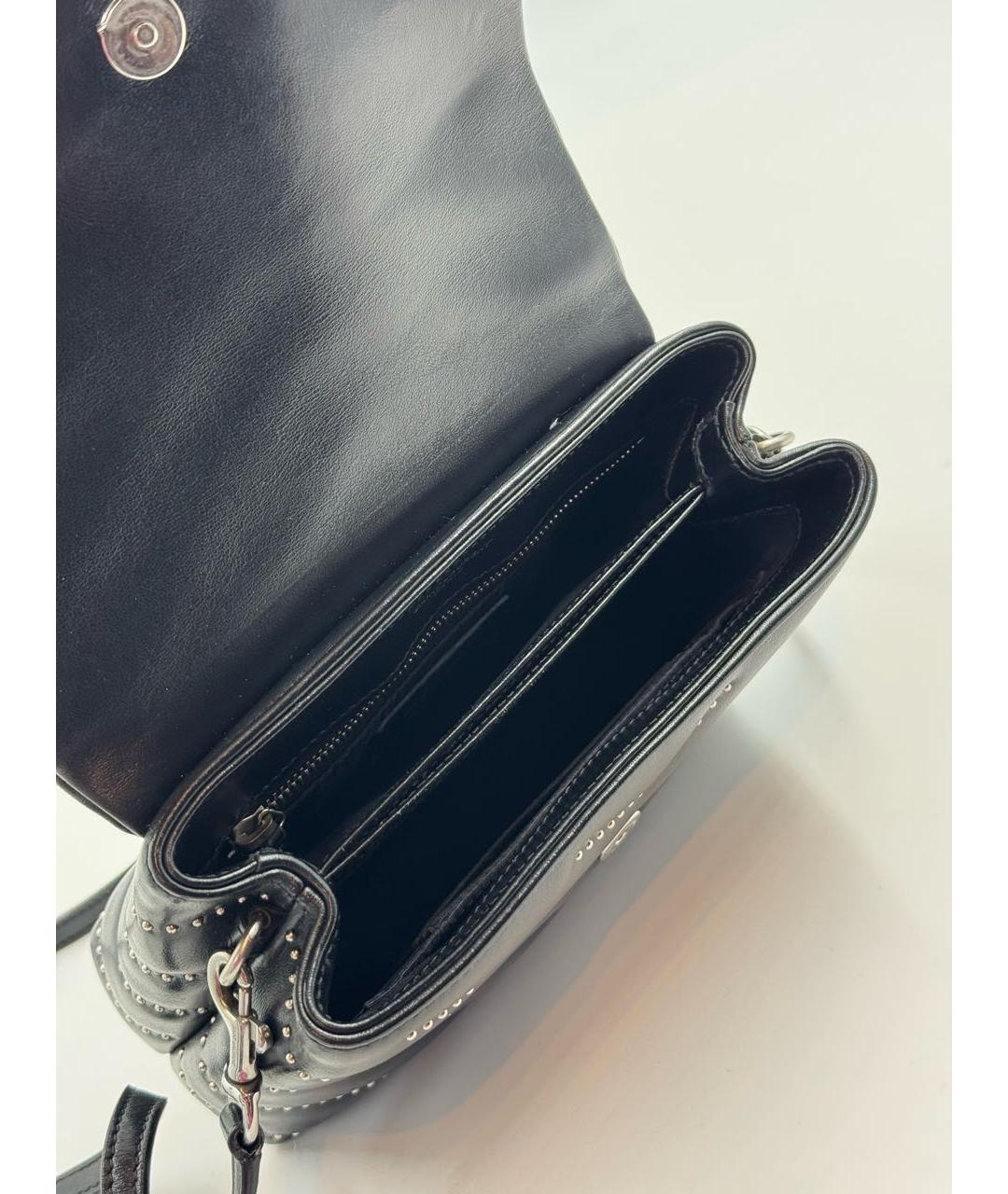 SAINT LAURENT Черная кожаная сумка через плечо, фото 7