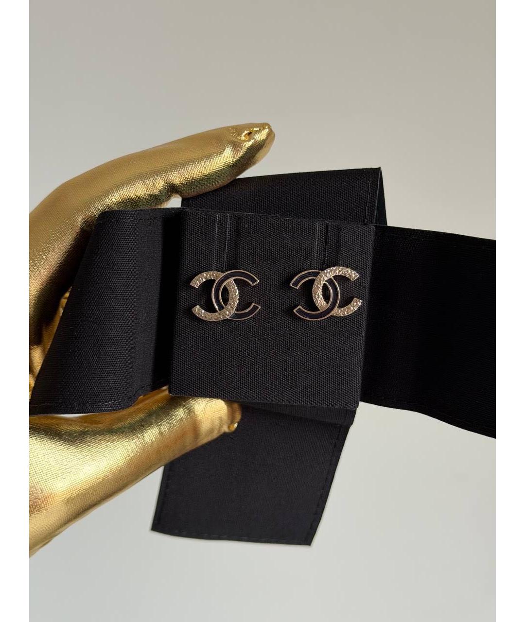 CHANEL Золотые металлические серьги, фото 5