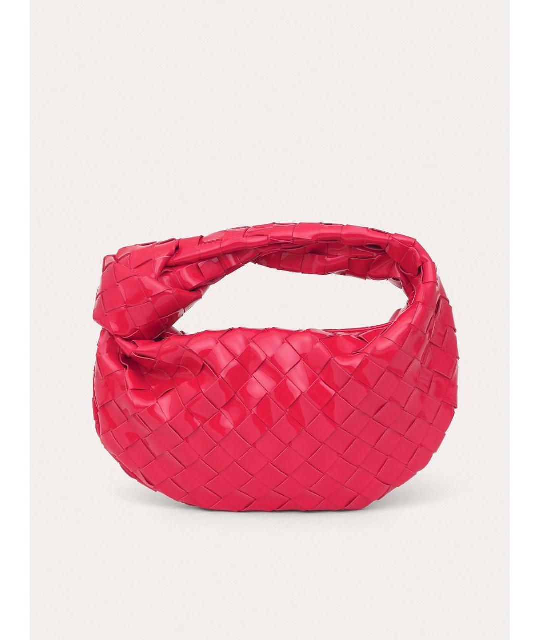 BOTTEGA VENETA Розовая сумка с короткими ручками из лакированной кожи, фото 9