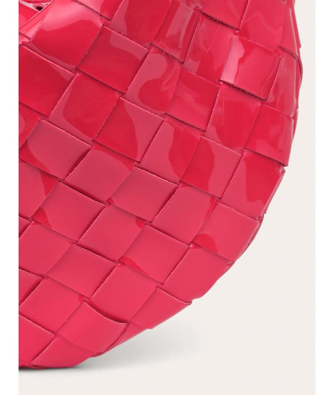 BOTTEGA VENETA Розовая сумка с короткими ручками из лакированной кожи, фото 5