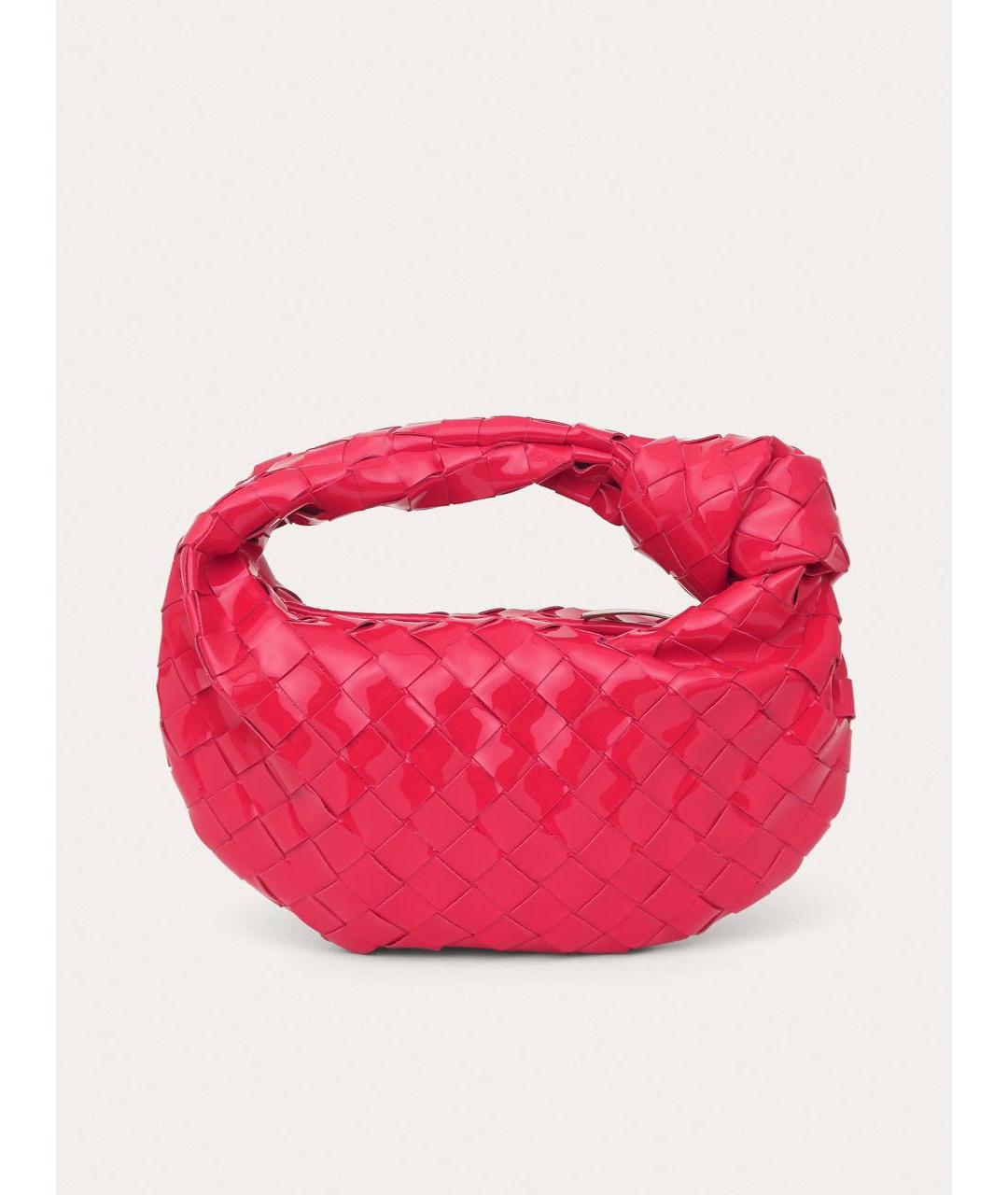 BOTTEGA VENETA Розовая сумка с короткими ручками из лакированной кожи, фото 3