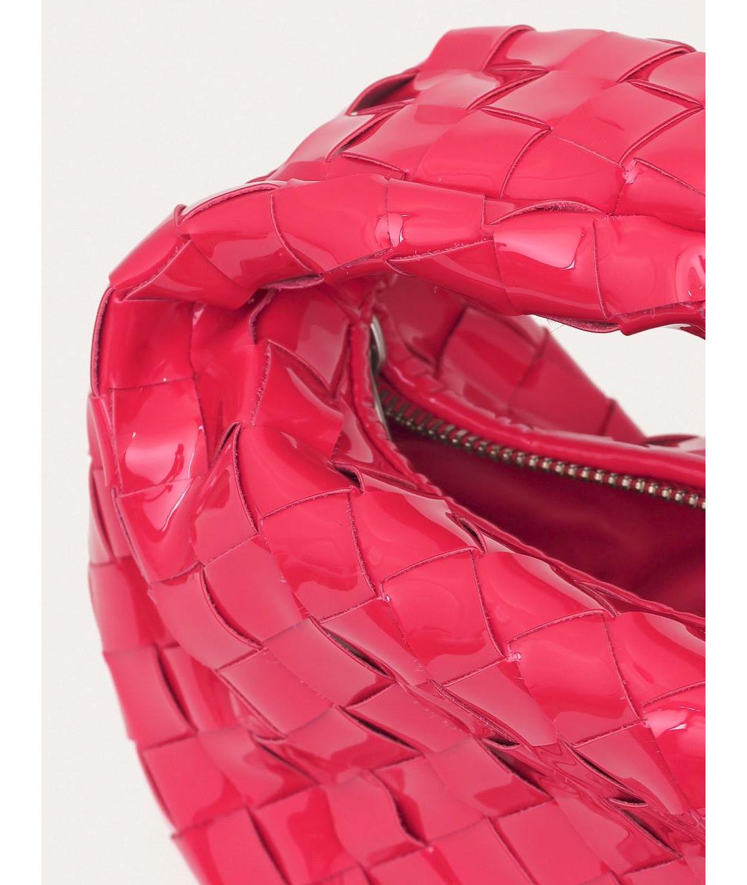 BOTTEGA VENETA Розовая сумка с короткими ручками из лакированной кожи, фото 6