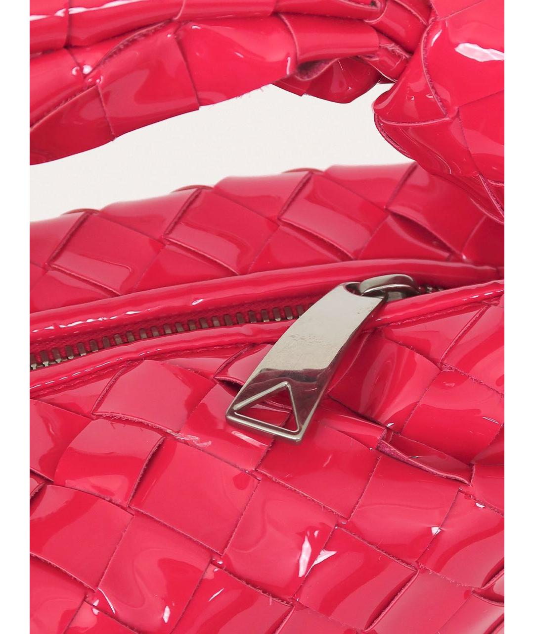 BOTTEGA VENETA Розовая сумка с короткими ручками из лакированной кожи, фото 7