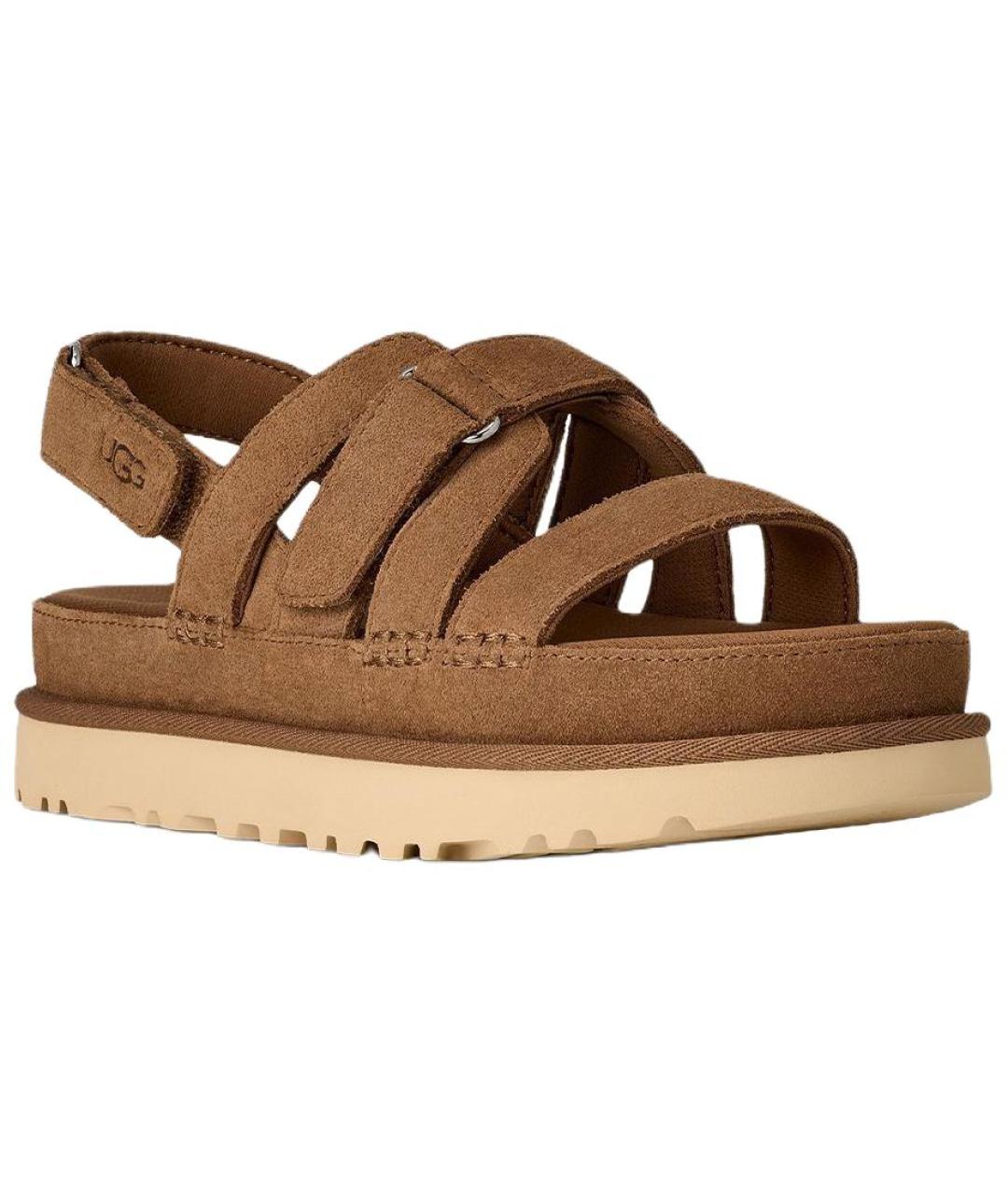 UGG Коричневые замшевые сандалии, фото 3