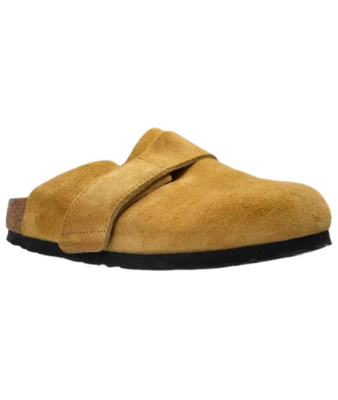 BIRKENSTOCK Коричневые замшевые сабо, фото 1