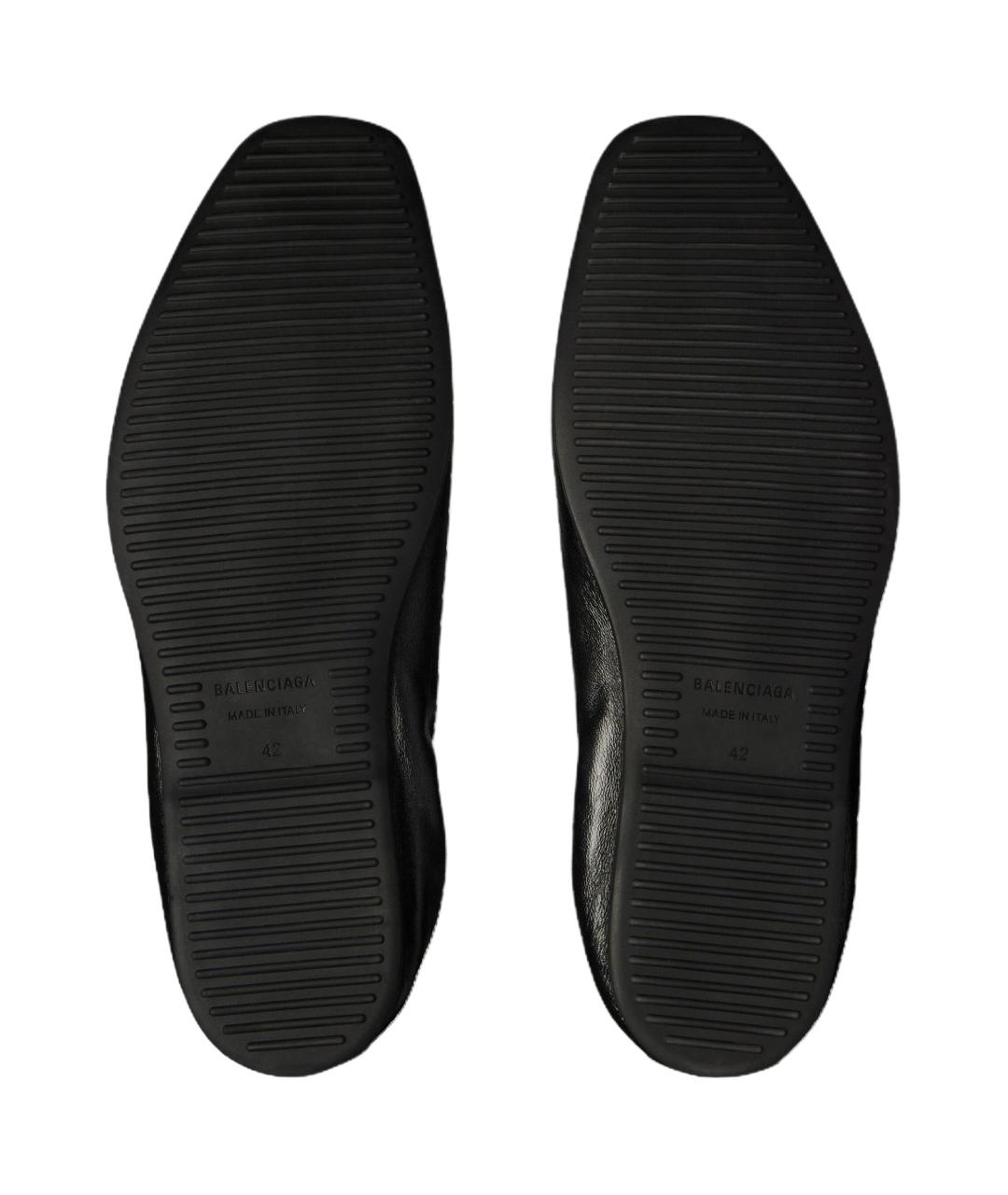 BALENCIAGA Черные кожаные туфли, фото 4