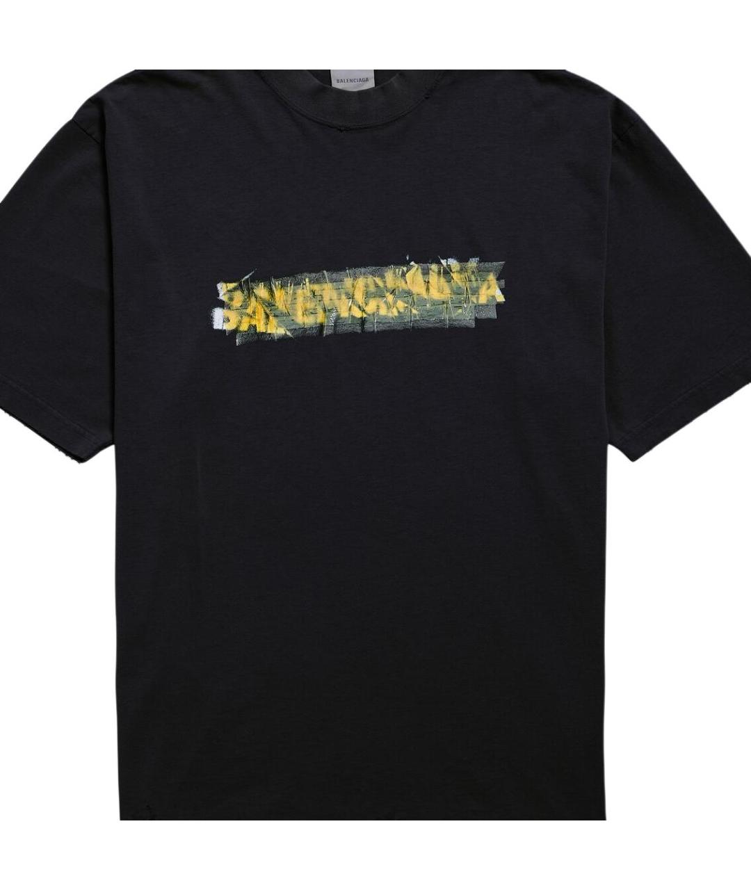 BALENCIAGA Черная футболка, фото 3