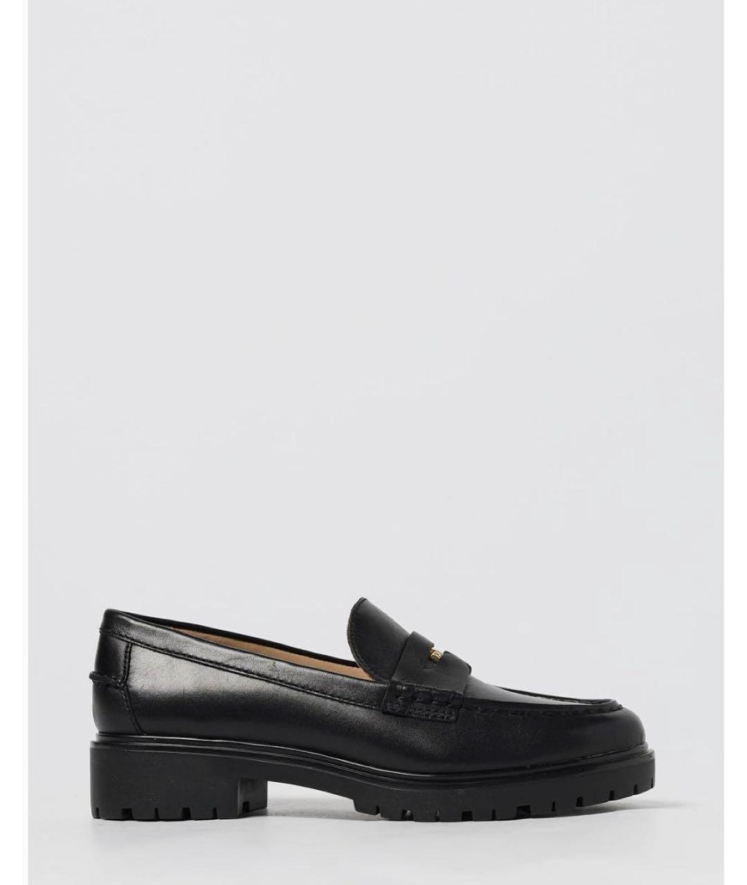 RALPH LAUREN Черные кожаные лоферы, фото 3