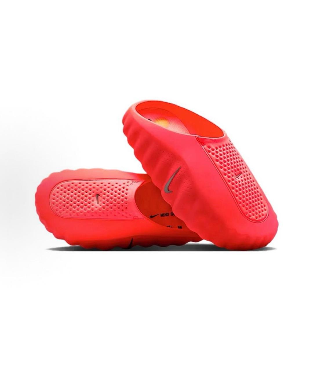 NIKE Красные шлепанцы, фото 2