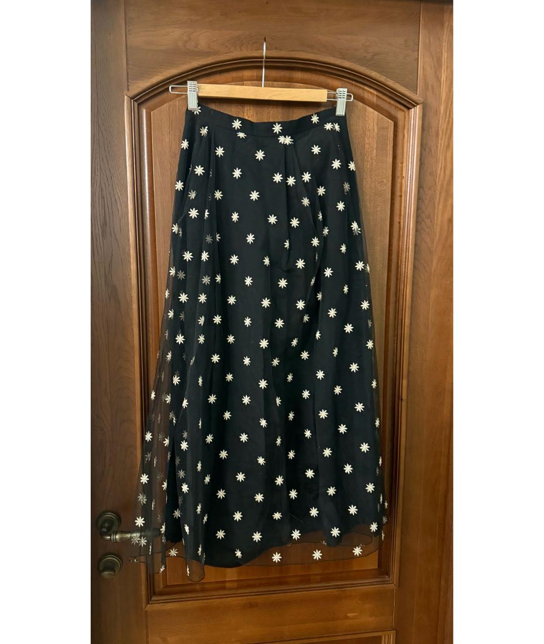 MAX MARA STUDIO Черная полиамидовая юбка миди, фото 5