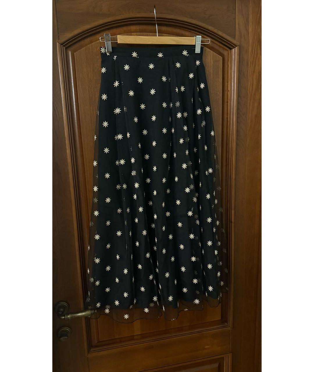 MAX MARA STUDIO Черная полиамидовая юбка миди, фото 2