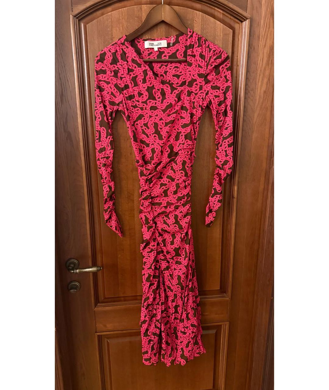 DIANE VON FURSTENBERG Мульти полиамидовое коктейльное платье, фото 7