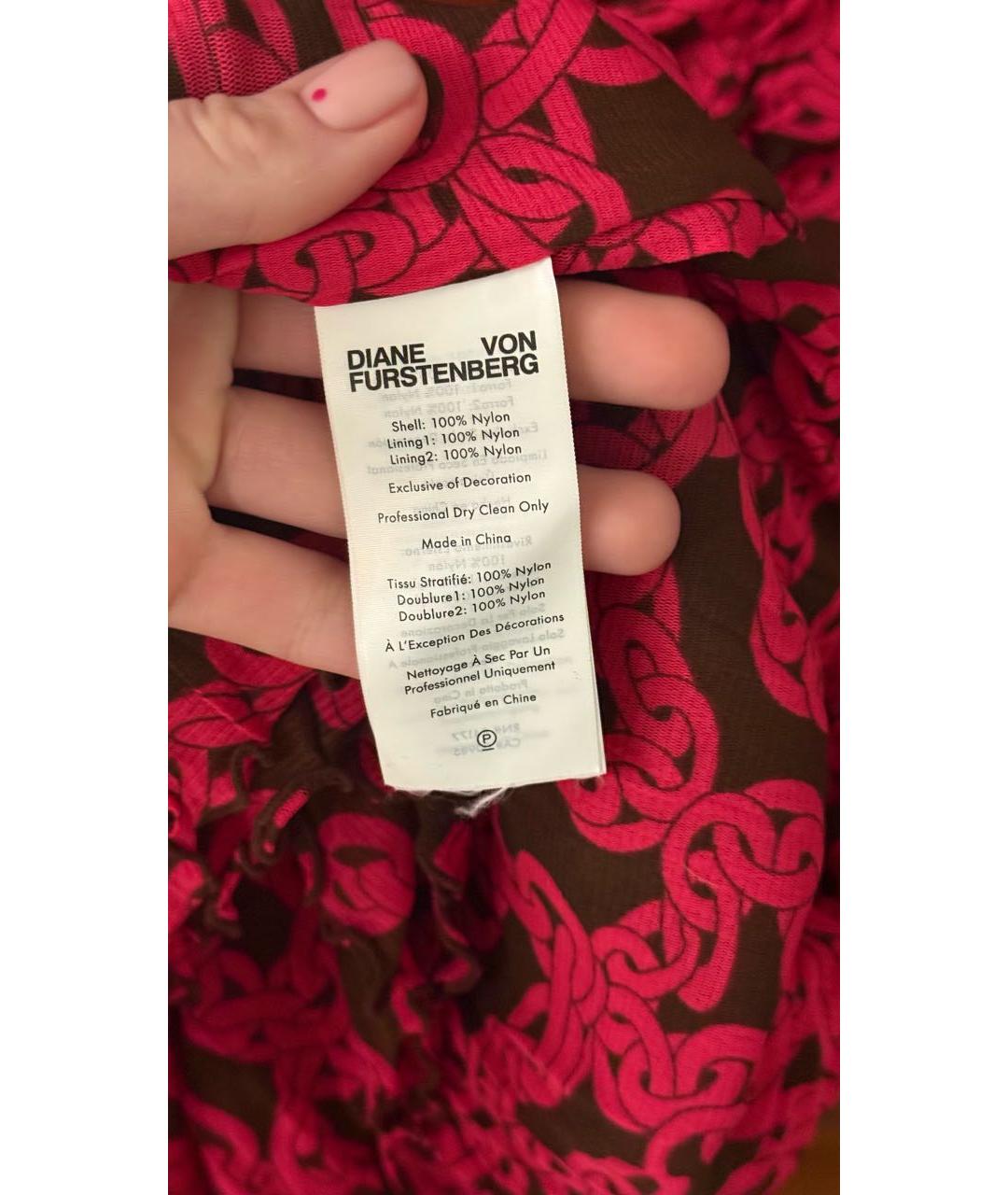 DIANE VON FURSTENBERG Мульти полиамидовое коктейльное платье, фото 5