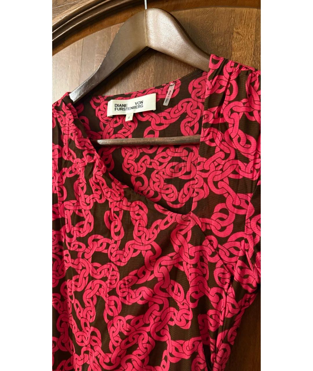 DIANE VON FURSTENBERG Мульти полиамидовое коктейльное платье, фото 4