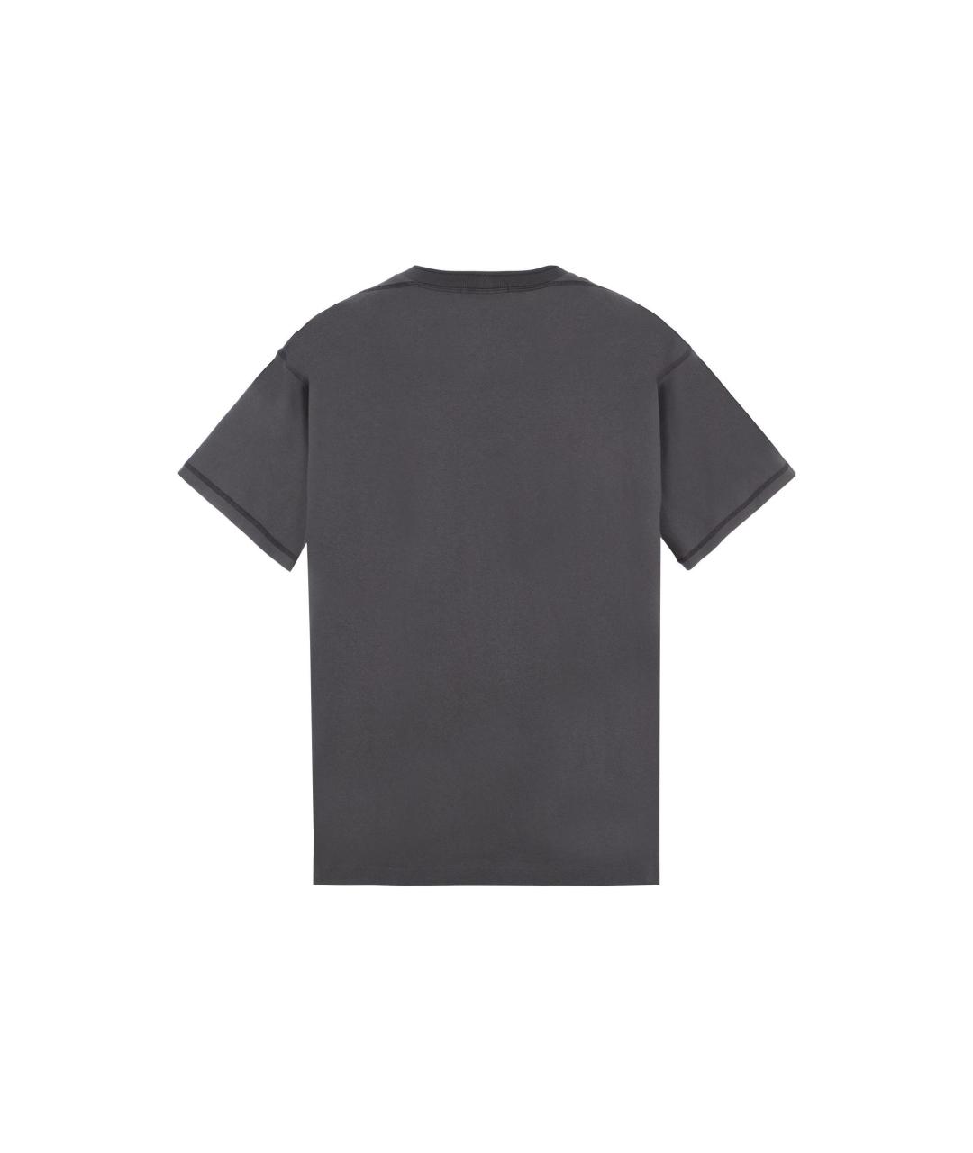 STONE ISLAND Серая футболка, фото 2