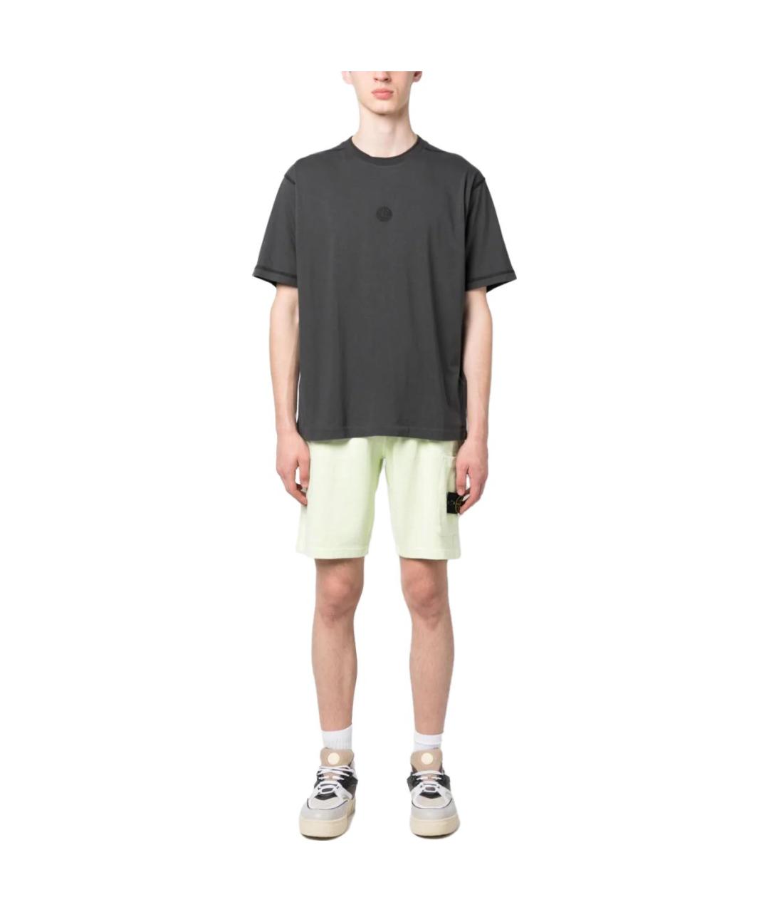 STONE ISLAND Серая футболка, фото 3