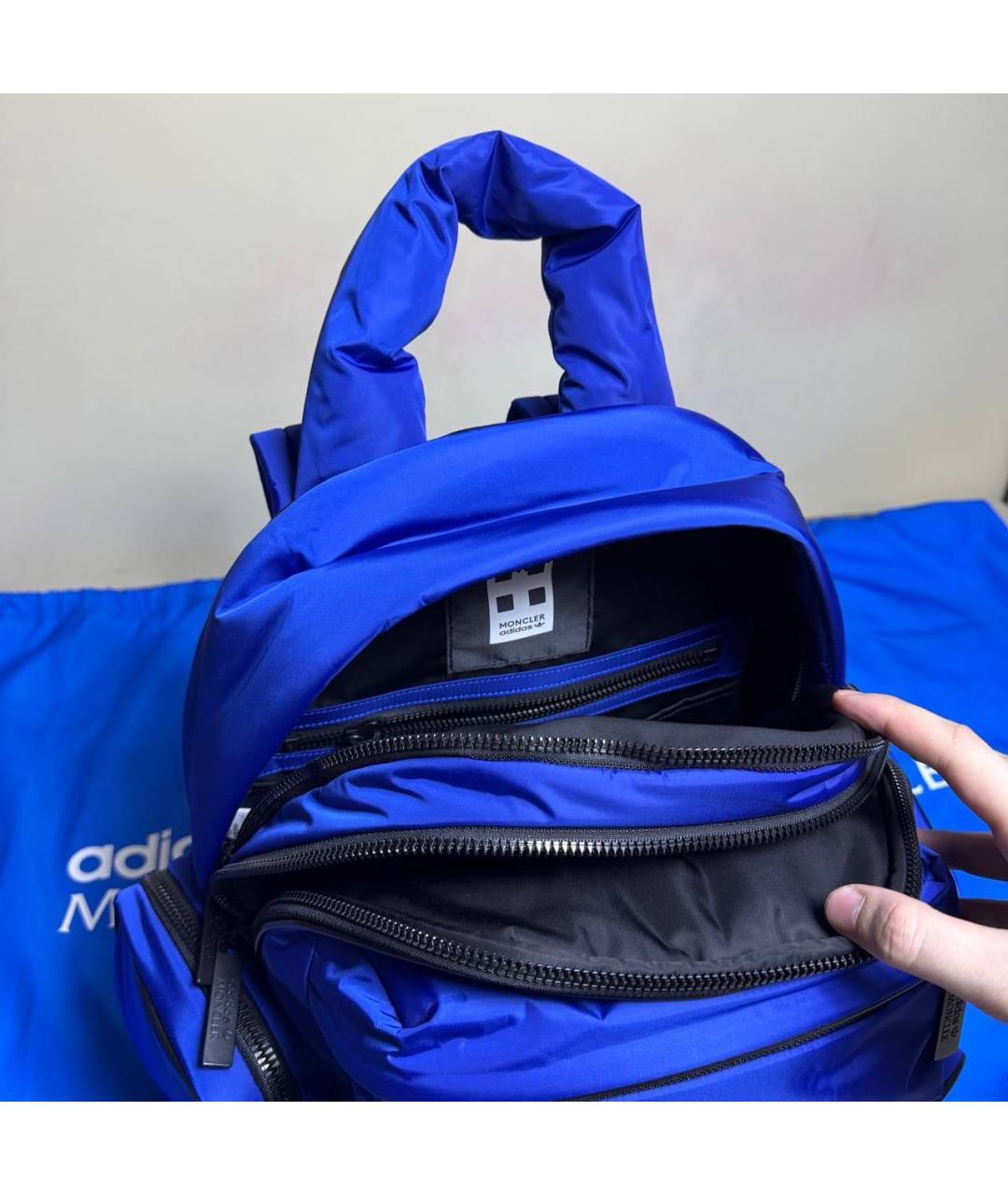 MONCLER Синий рюкзак, фото 5