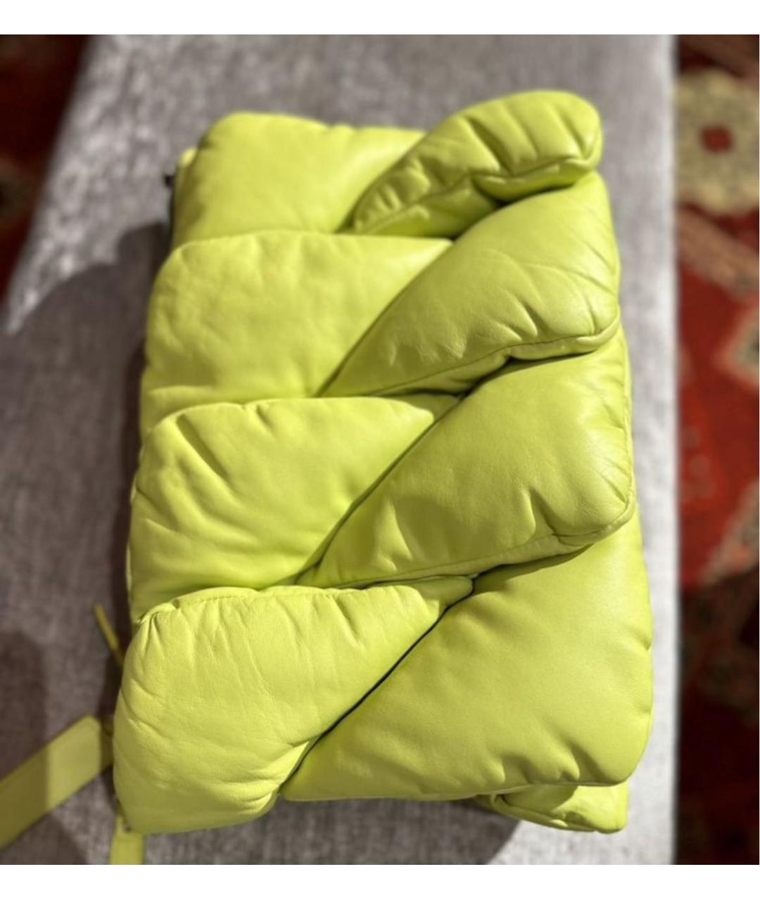 VIC MATIE Салатовая кожаная сумка через плечо, фото 2