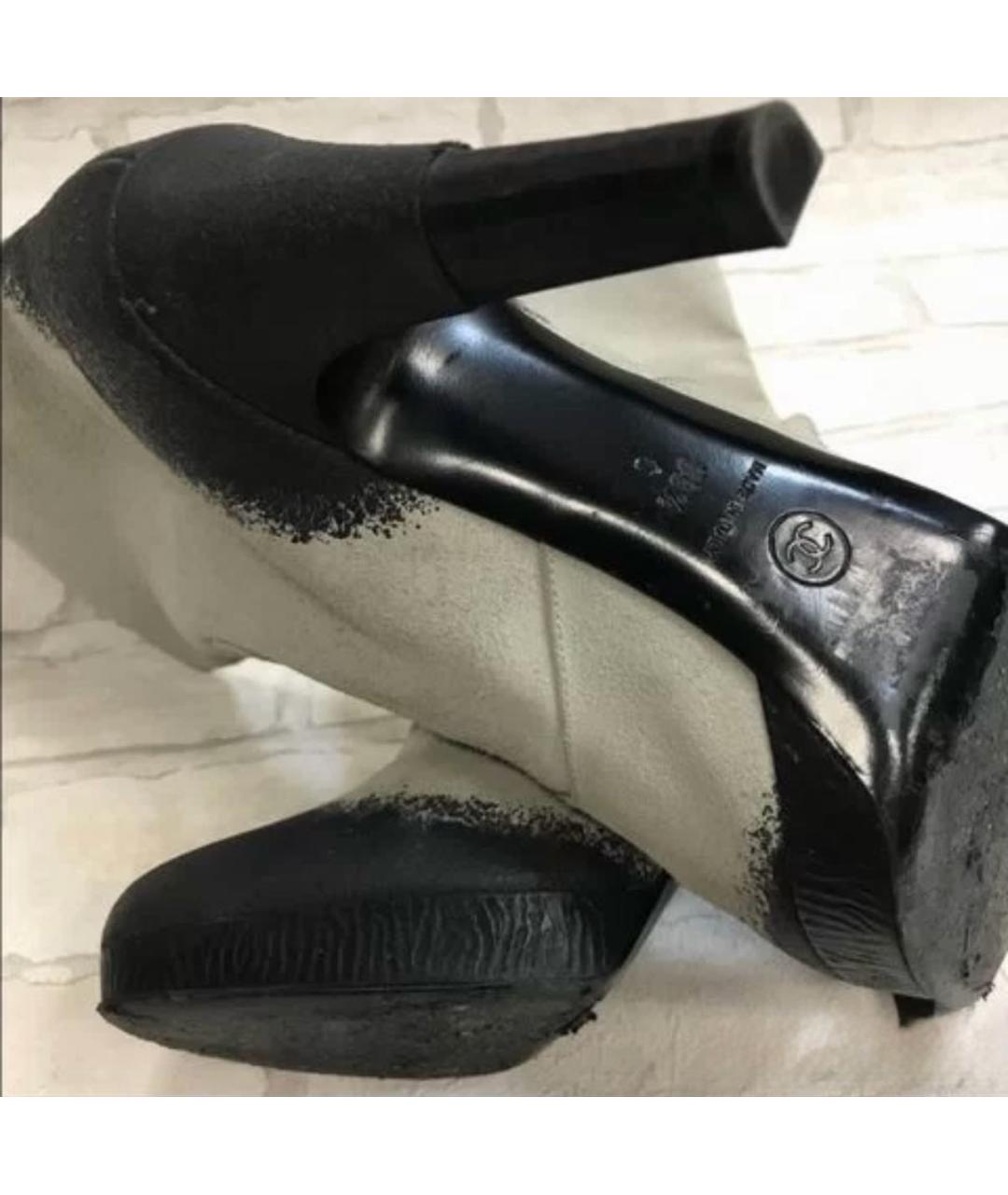 CHANEL Серые замшевые сапоги, фото 7
