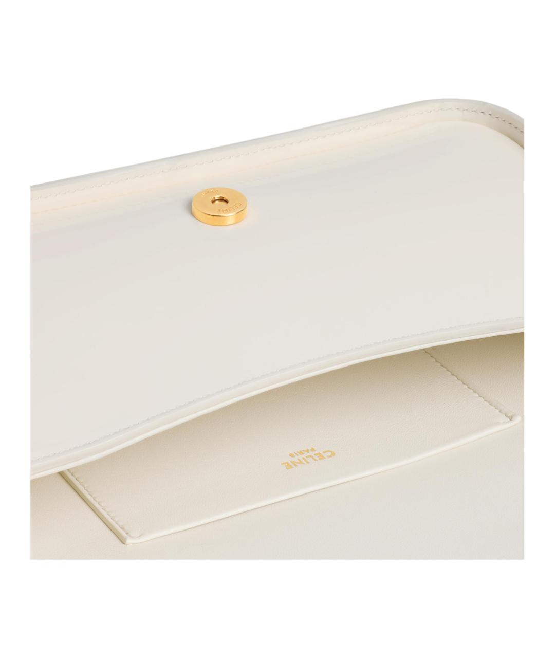 CELINE Белая кожаная сумка через плечо, фото 1