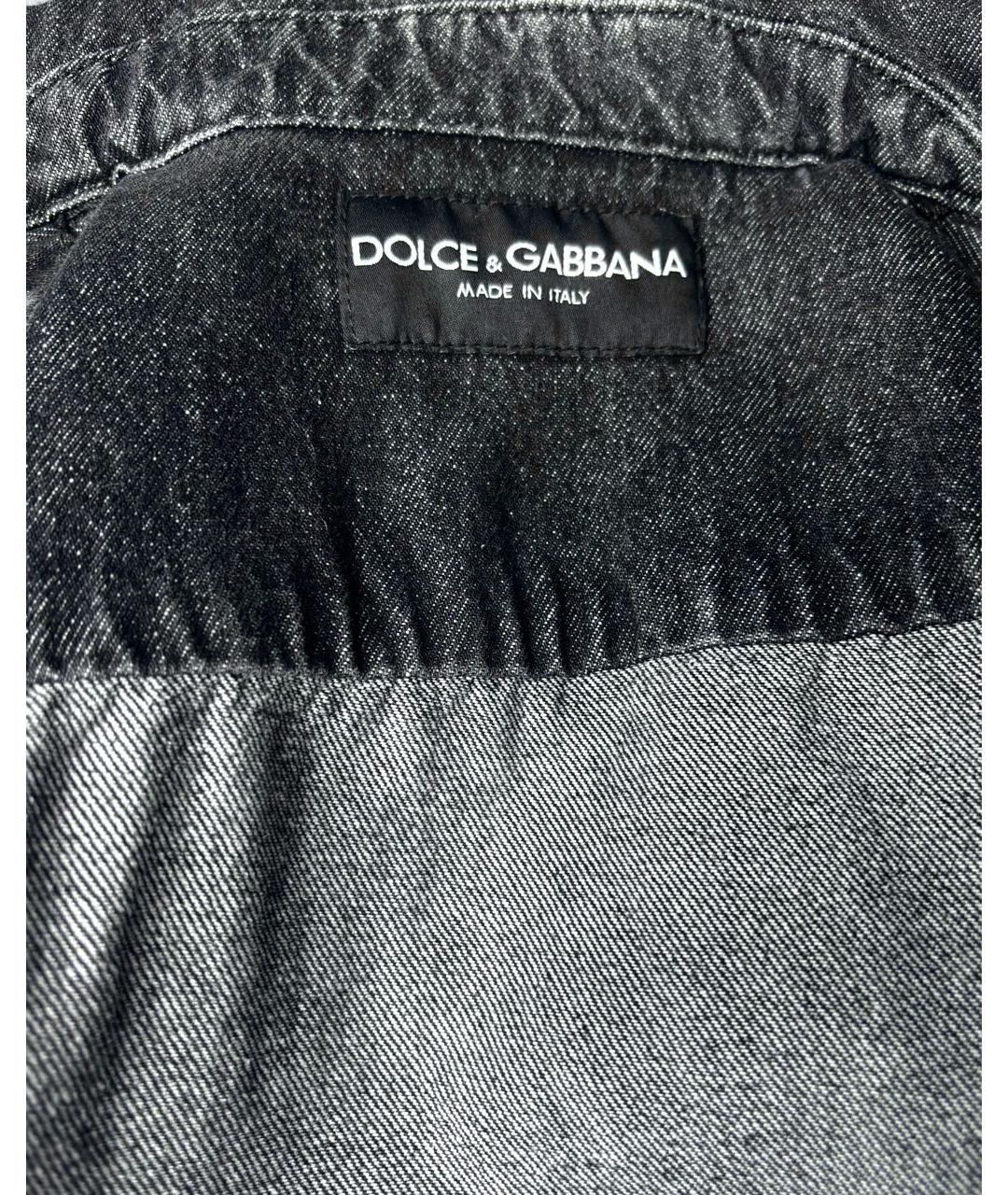 DOLCE&GABBANA Антрацитовый хлопковый жакет/пиджак, фото 5