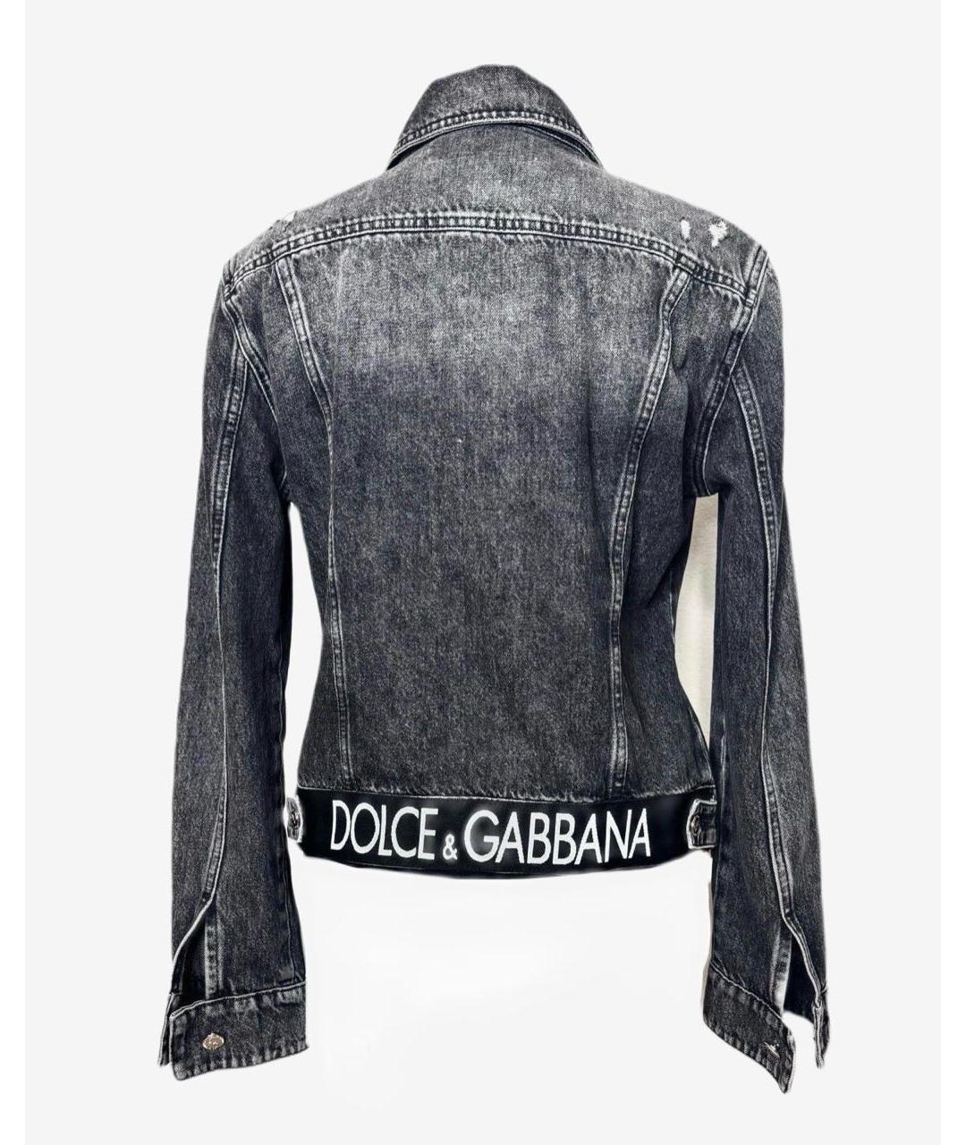 DOLCE&GABBANA Антрацитовый хлопковый жакет/пиджак, фото 2