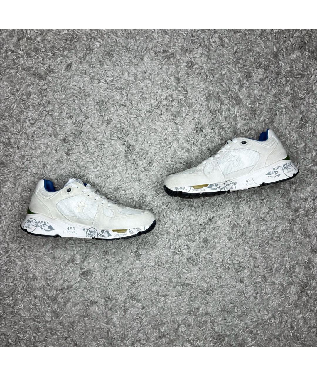 PREMIATA Бежевые замшевые низкие кроссовки / кеды, фото 2