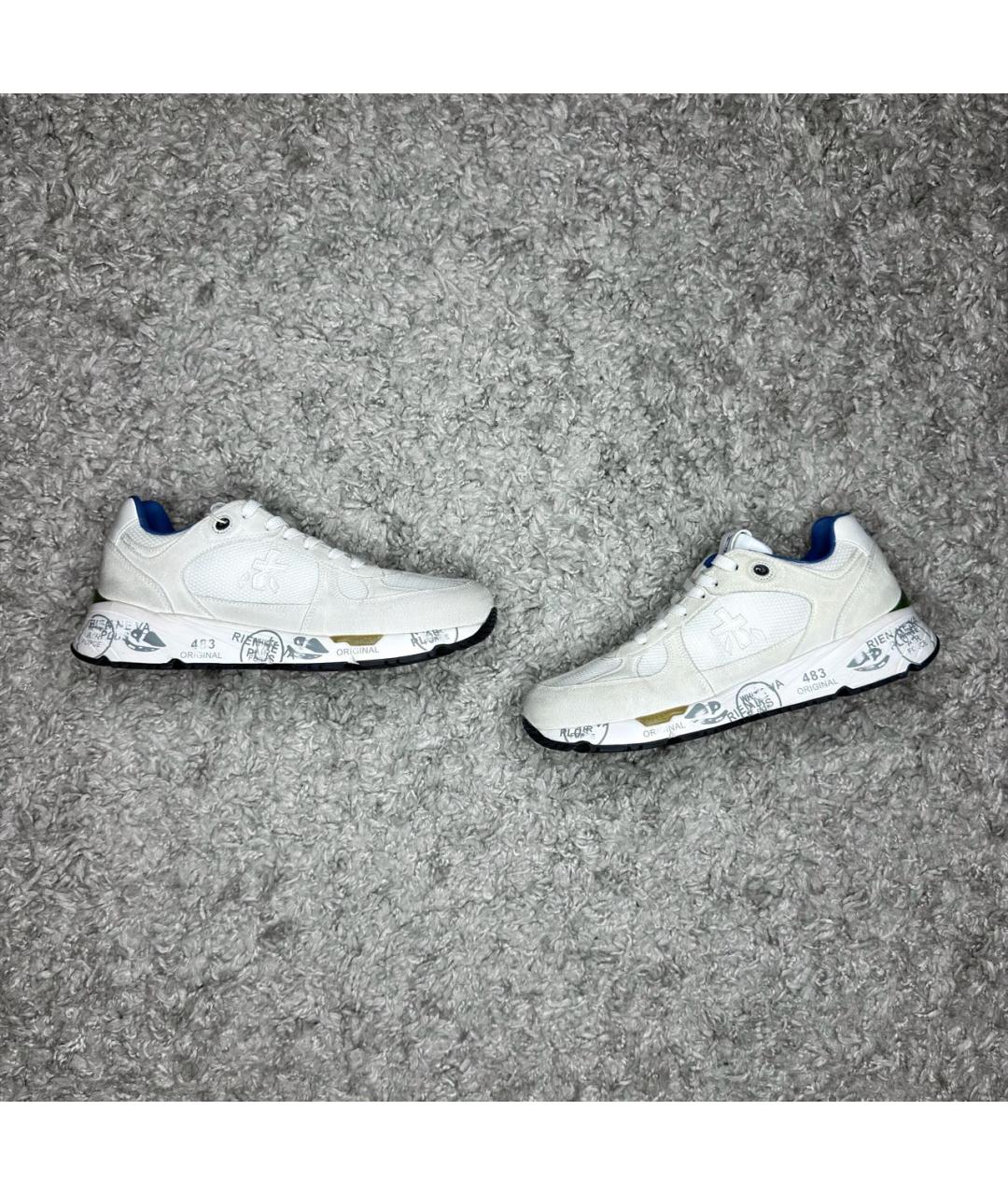 PREMIATA Бежевые замшевые низкие кроссовки / кеды, фото 9