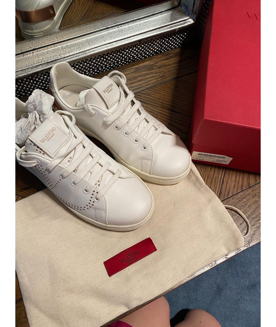 VALENTINO Белые кожаные кеды, фото 5