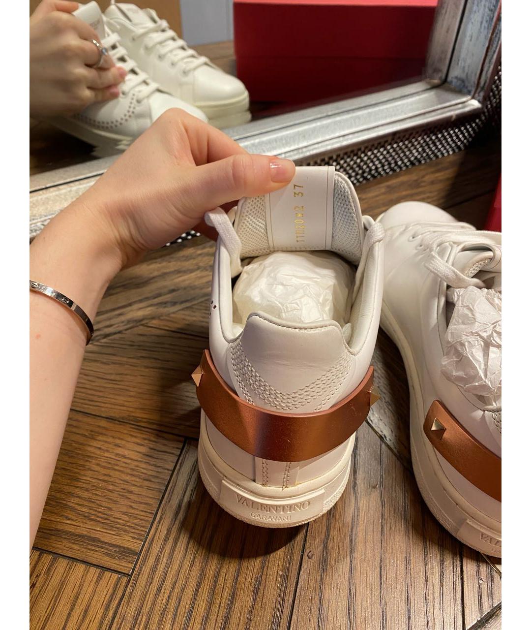 VALENTINO Белые кожаные кеды, фото 3