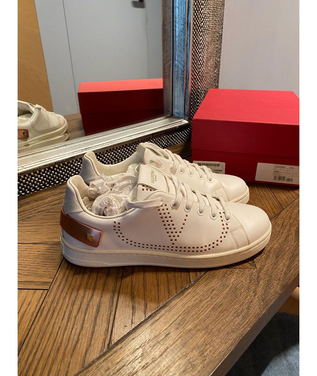 VALENTINO Белые кожаные кеды, фото 7