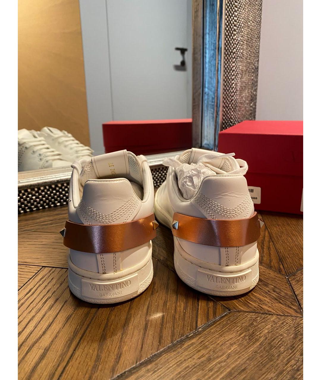 VALENTINO Белые кожаные кеды, фото 4