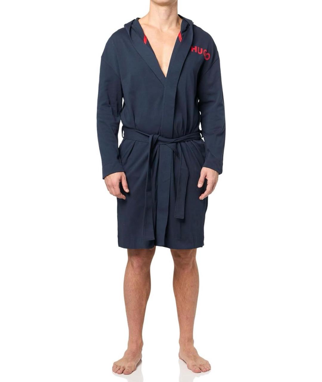 HUGO Темно-синий халат, фото 8