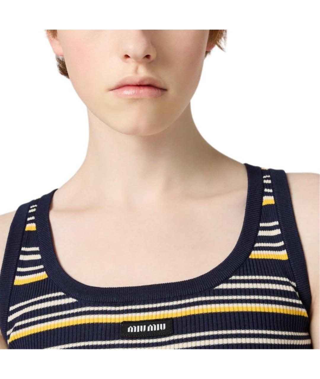 MIU MIU Синяя майка, фото 5