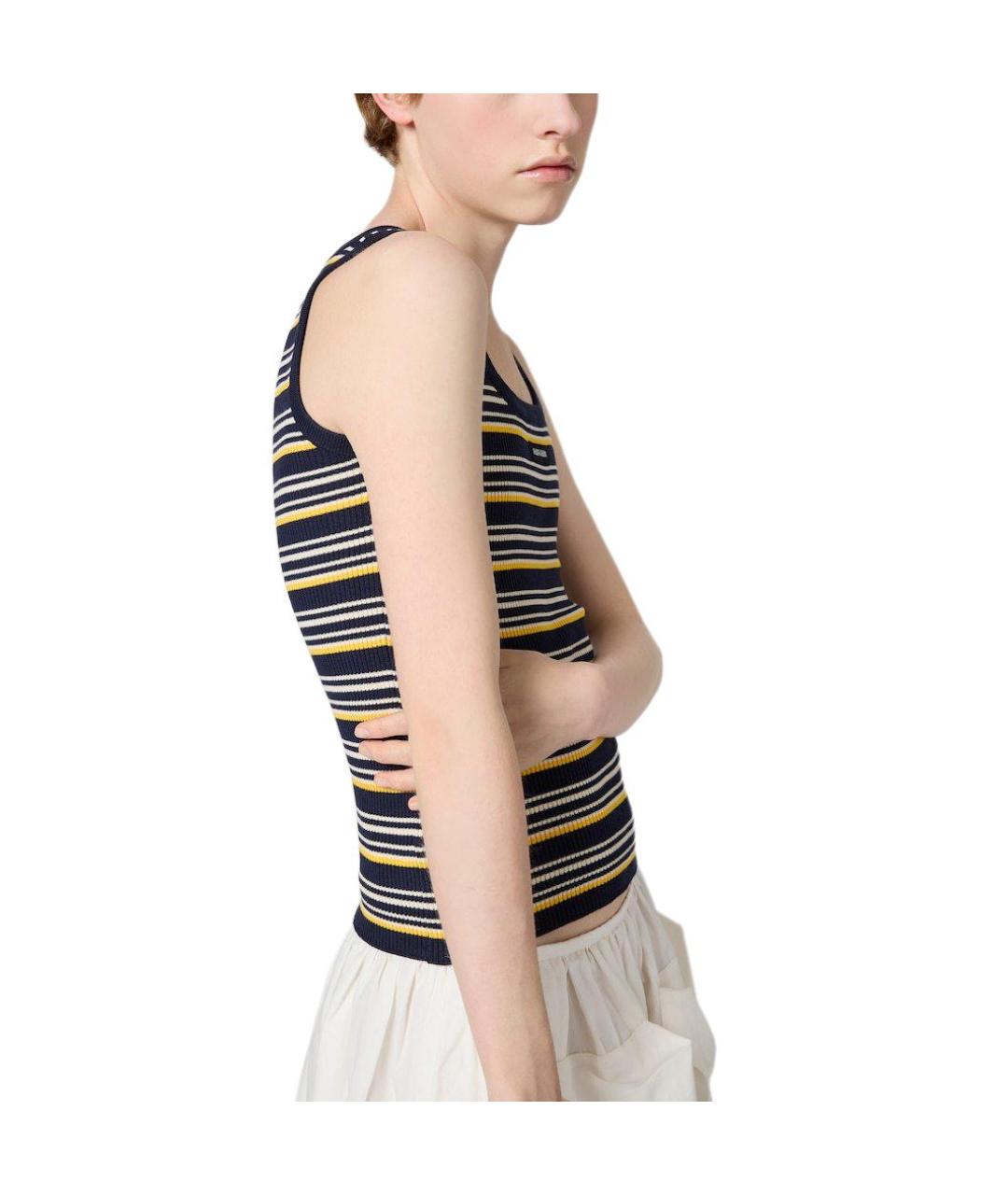 MIU MIU Синяя майка, фото 4