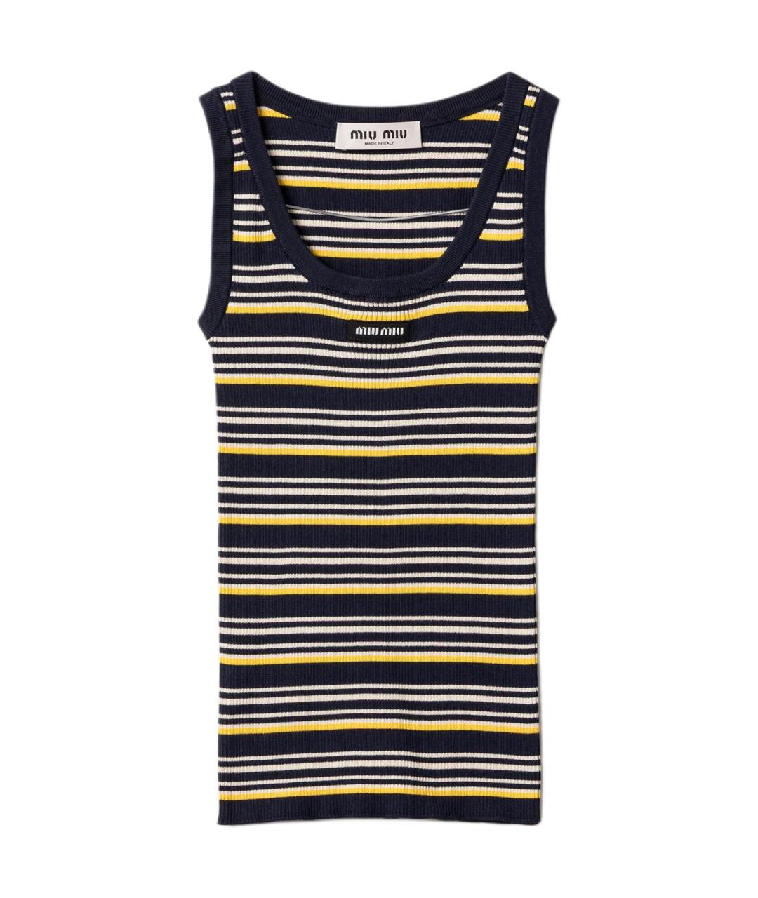 MIU MIU Синяя майка, фото 6