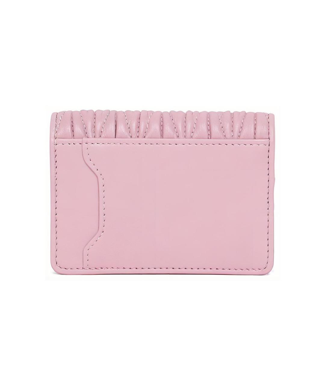 MIU MIU Розовый кожаный кардхолдер, фото 2