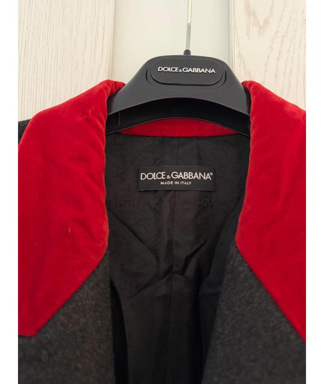 DOLCE&GABBANA Антрацитовое шерстяное пальто, фото 2