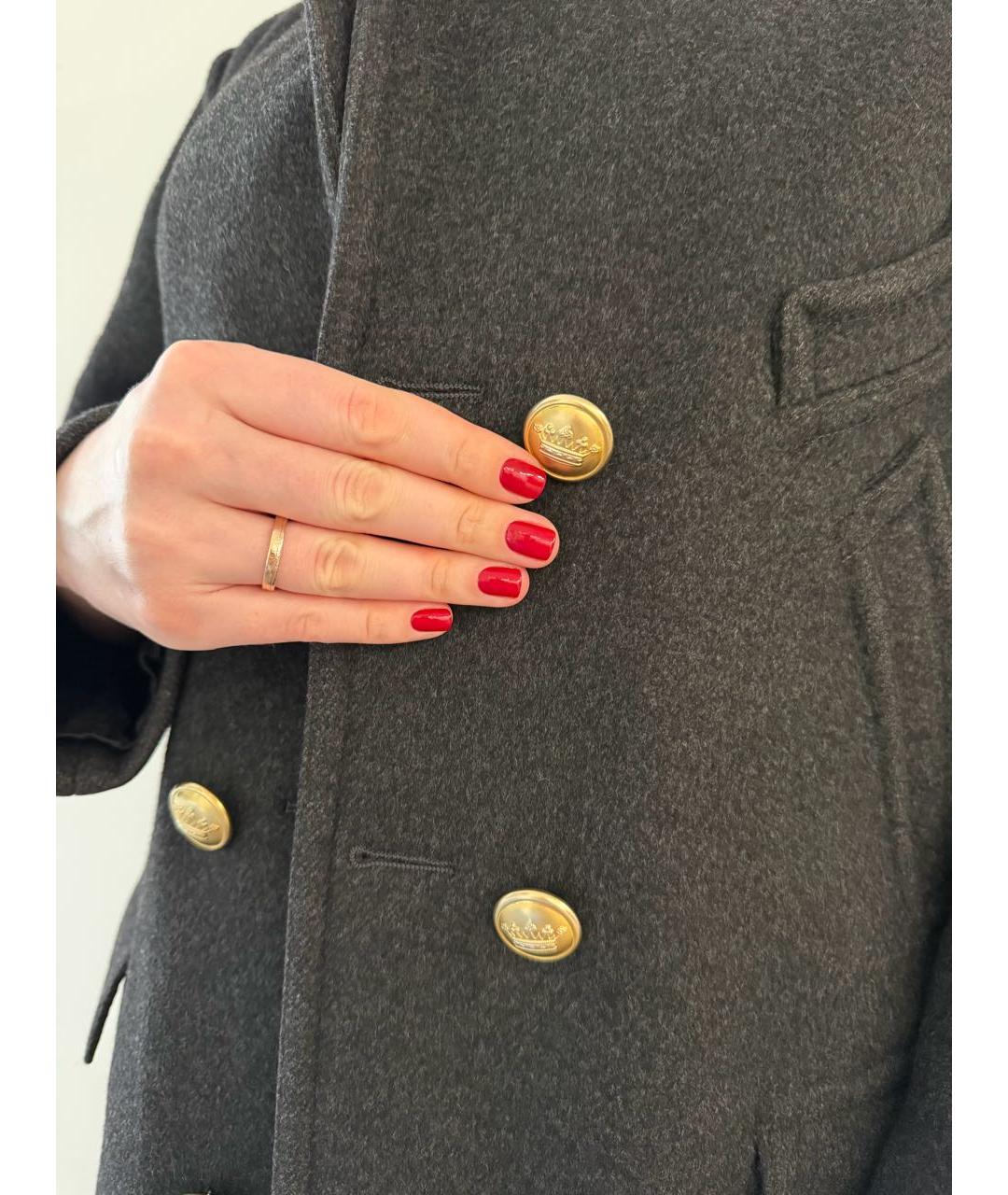 DOLCE&GABBANA Антрацитовое шерстяное пальто, фото 5
