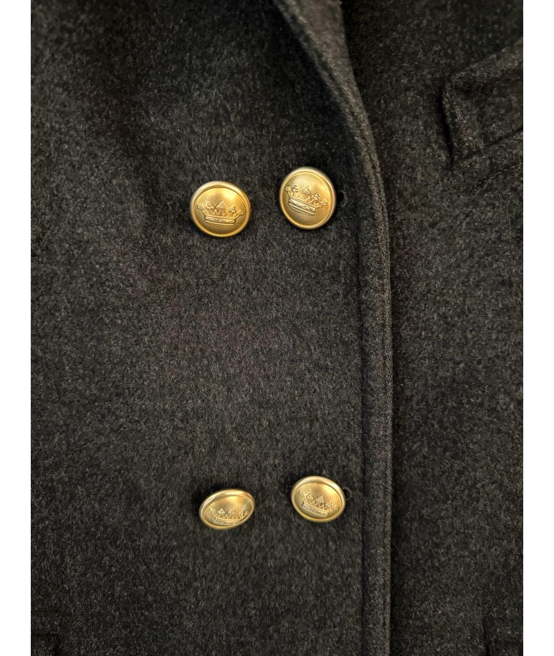 DOLCE&GABBANA Антрацитовое шерстяное пальто, фото 3
