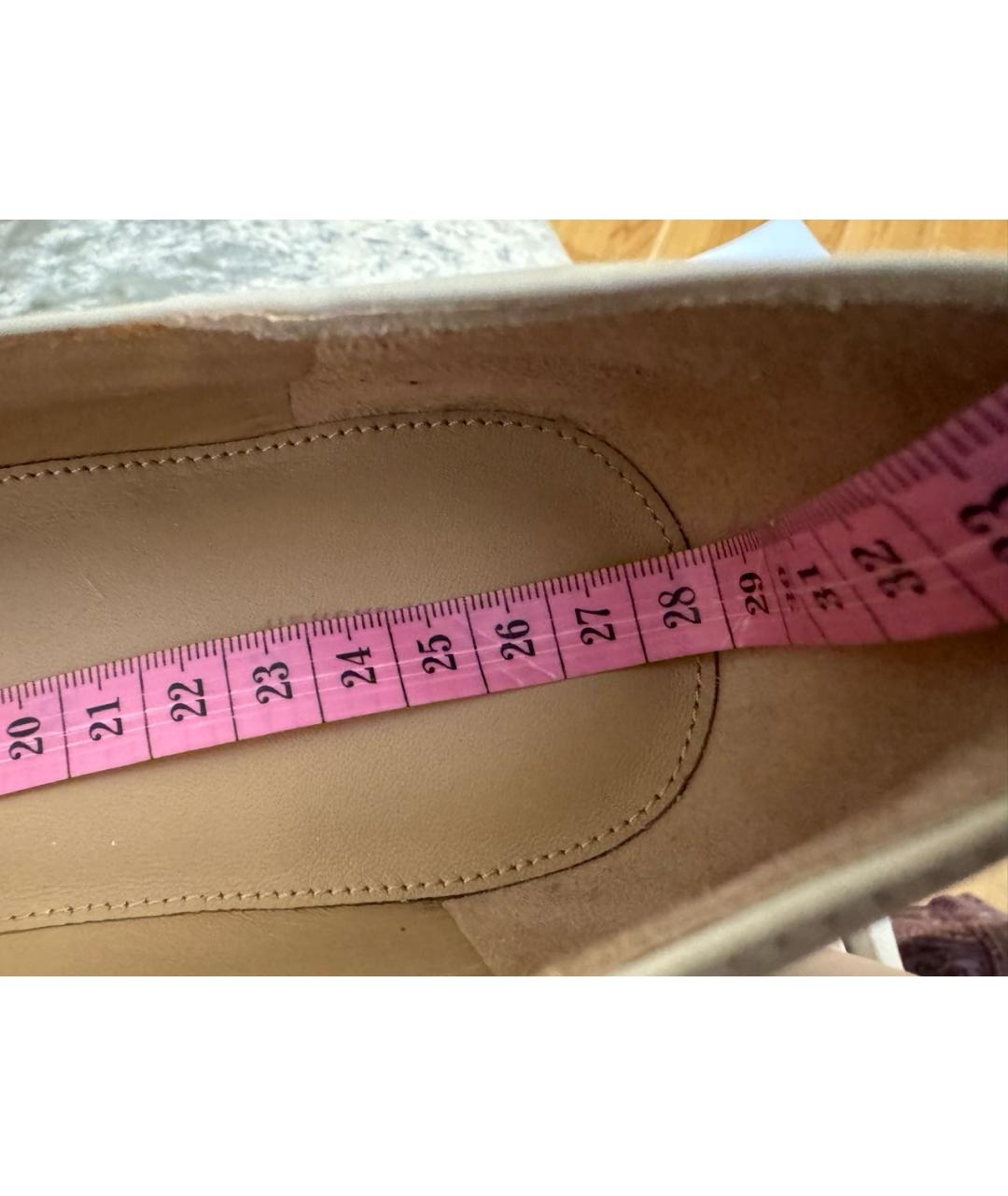 RALPH LAUREN Бежевые кожаные балетки, фото 5