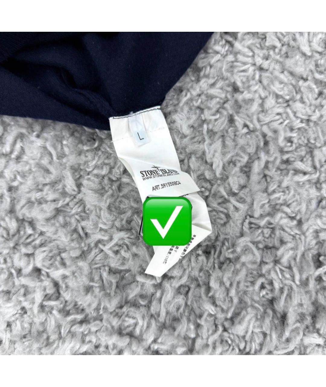 STONE ISLAND Темно-синий шерстяной джемпер / свитер, фото 4