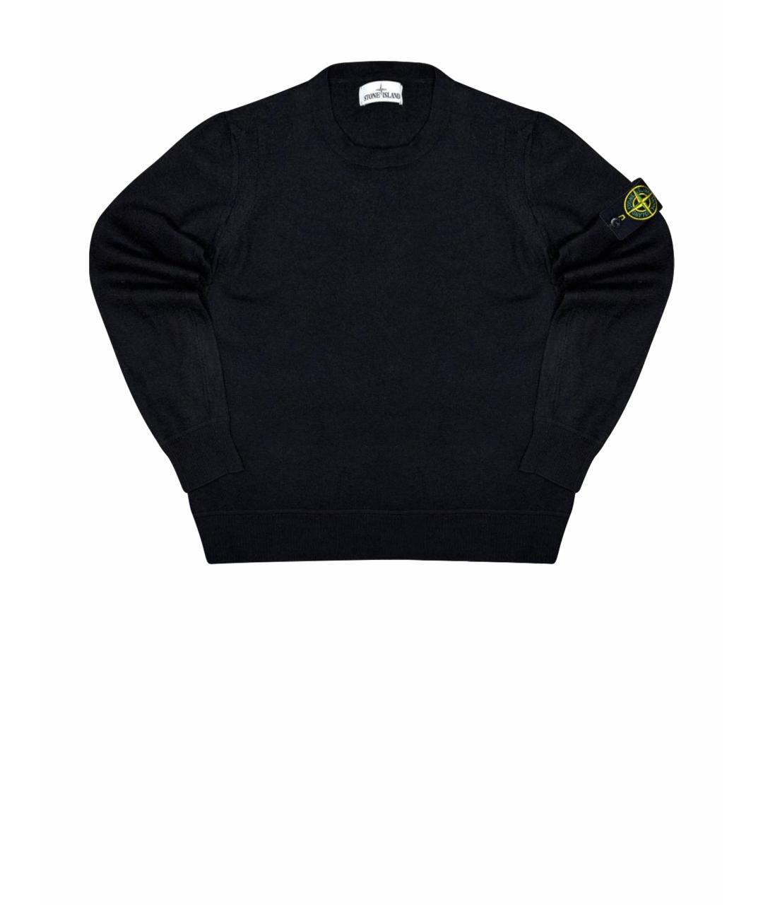 STONE ISLAND Черный шерстяной джемпер / свитер, фото 1