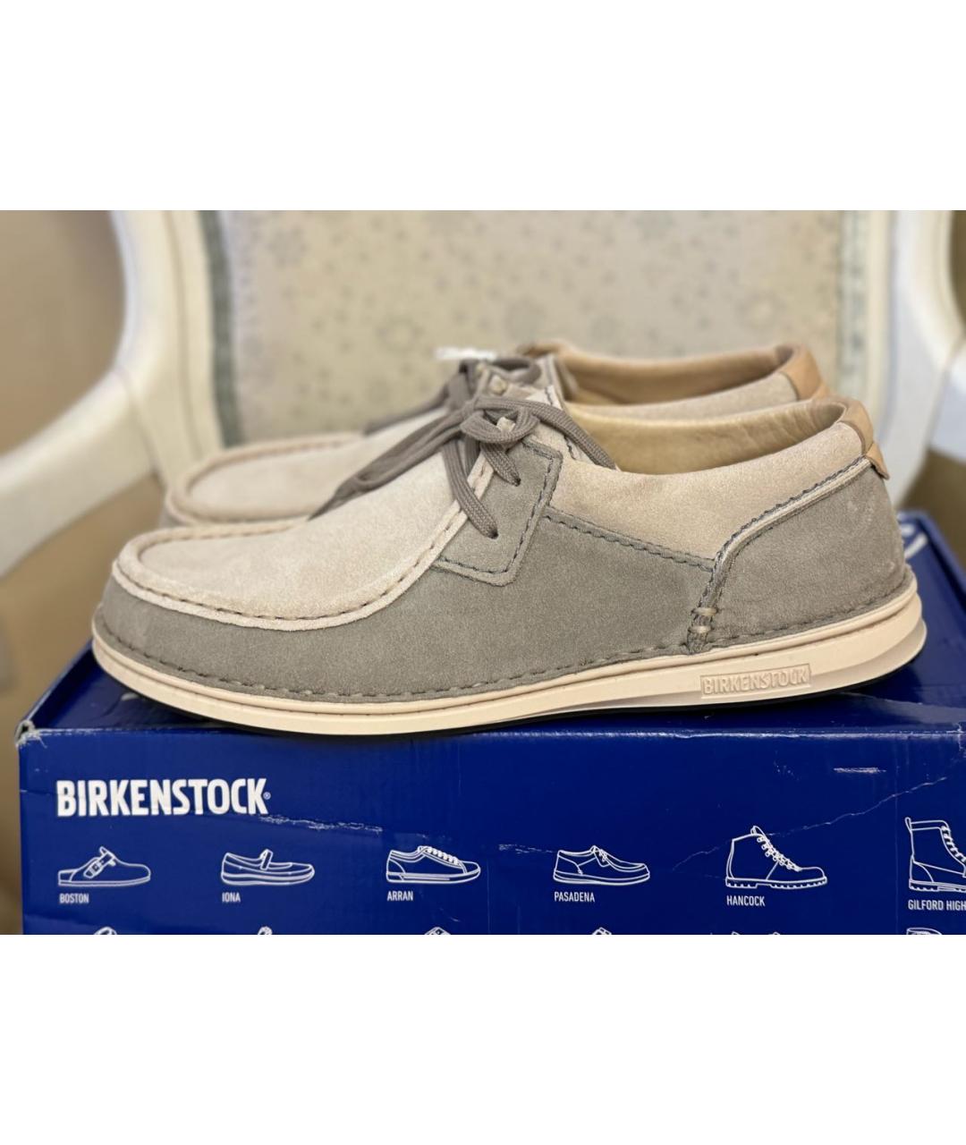 BIRKENSTOCK Бежевые замшевые мокасины, фото 8