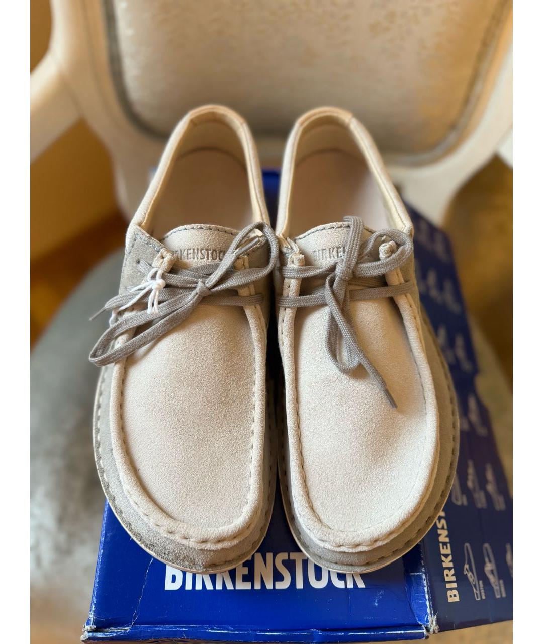 BIRKENSTOCK Бежевые замшевые мокасины, фото 2