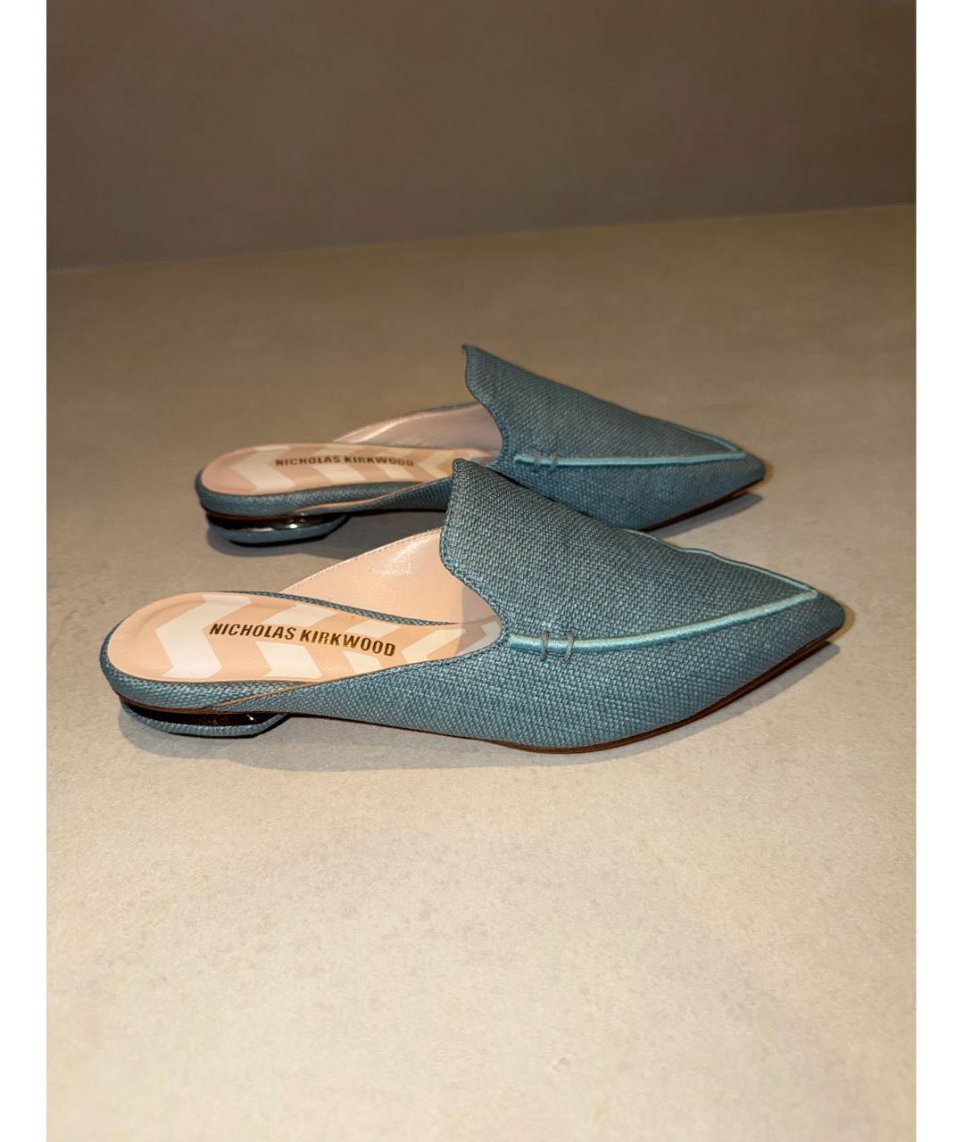 NICHOLAS KIRKWOOD Голубые мюли, фото 2