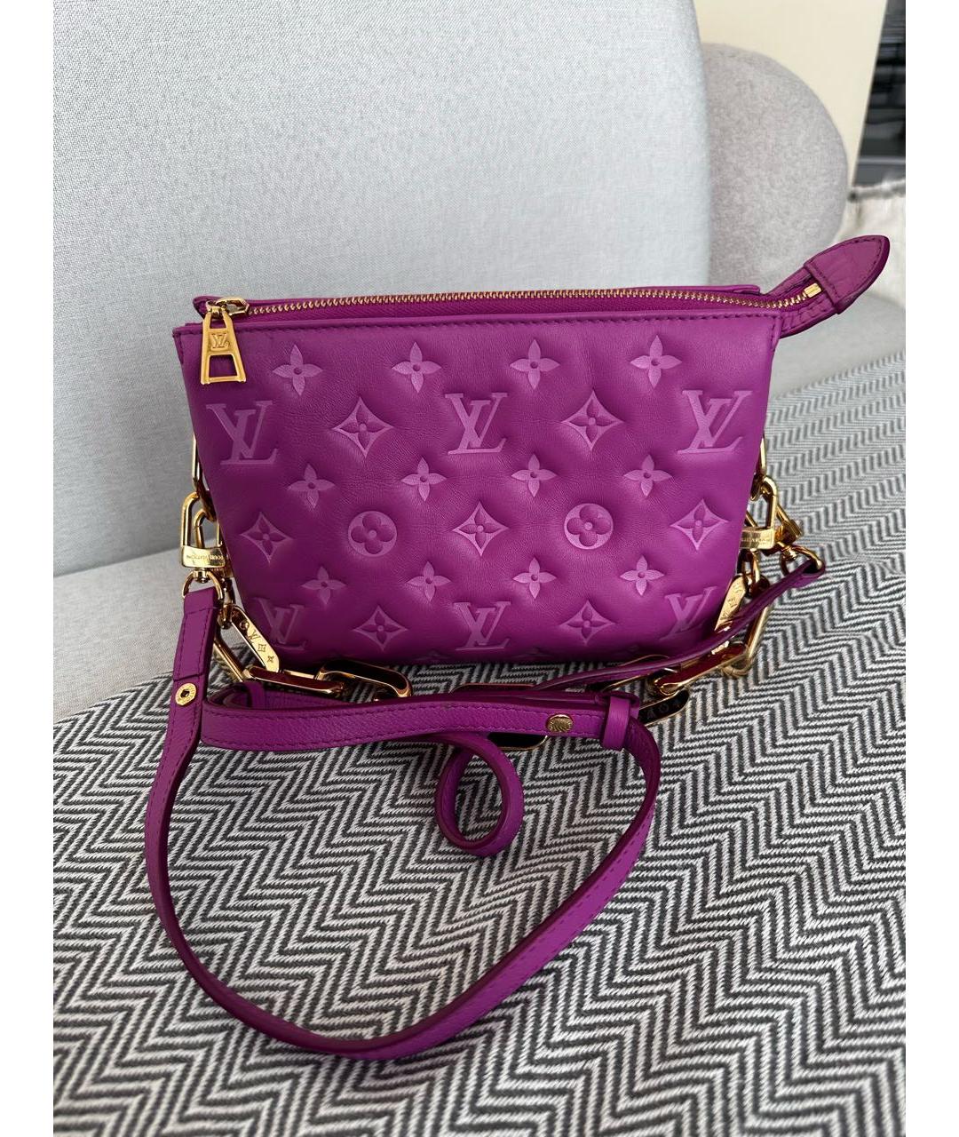 LOUIS VUITTON Фуксия кожаная сумка через плечо, фото 2