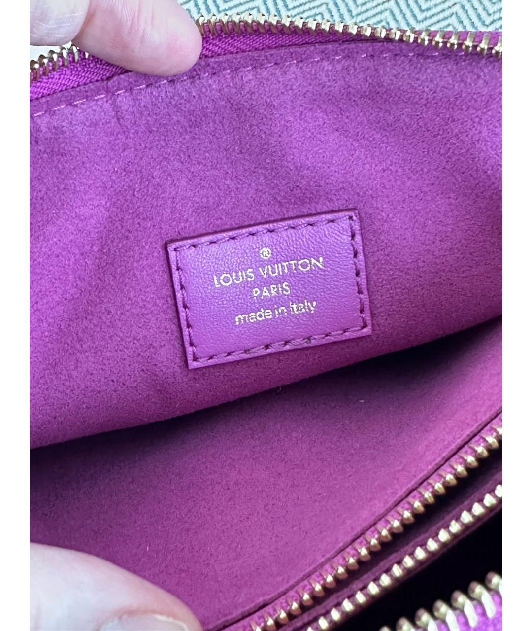 LOUIS VUITTON Фуксия кожаная сумка через плечо, фото 6